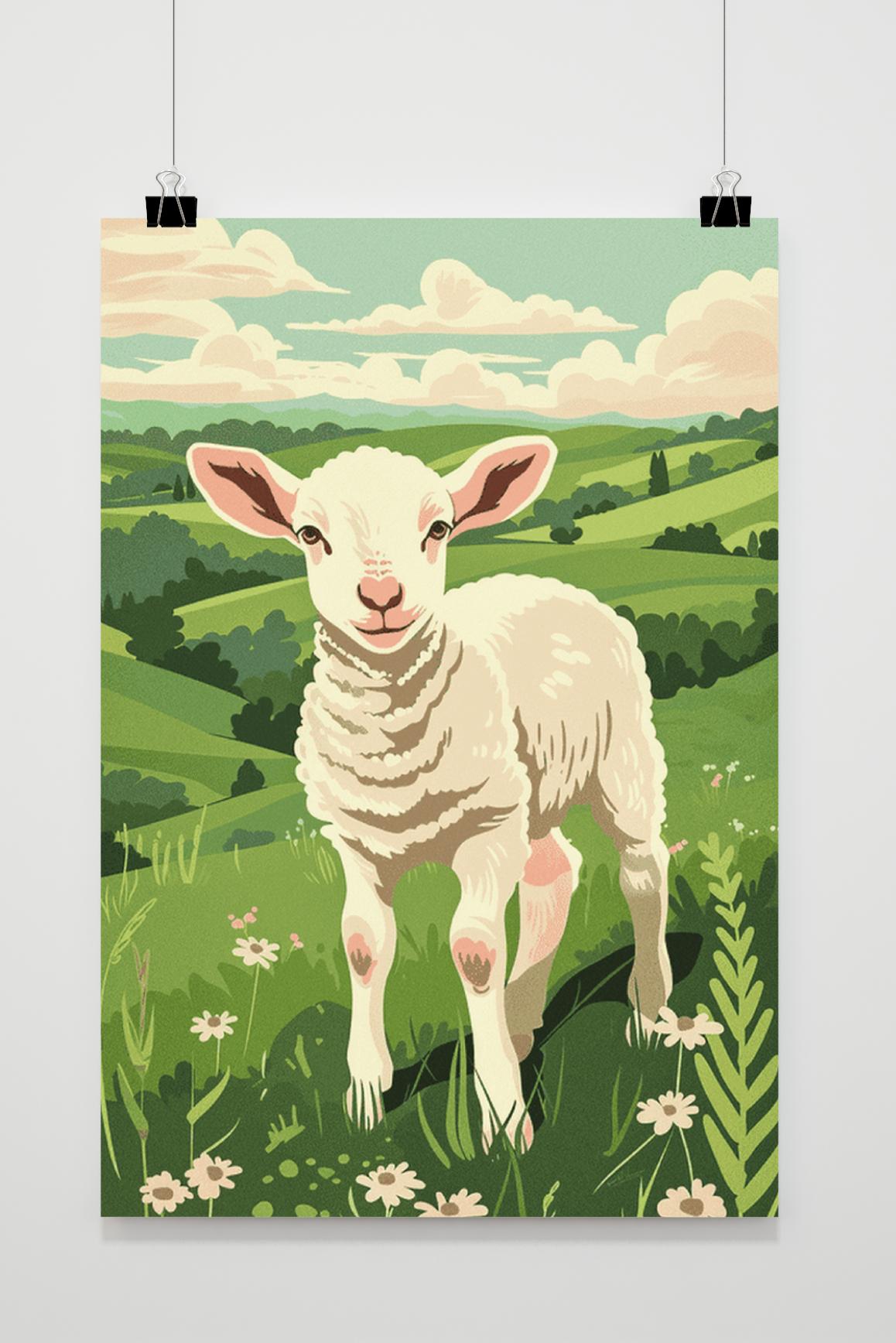 Affiche Agneau de 25 Artstreet