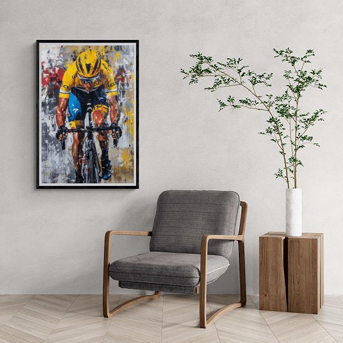 Lance Armstrong Course dans un intérieur