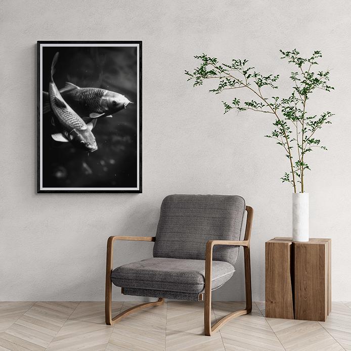 Carpe Koï dans un intérieur