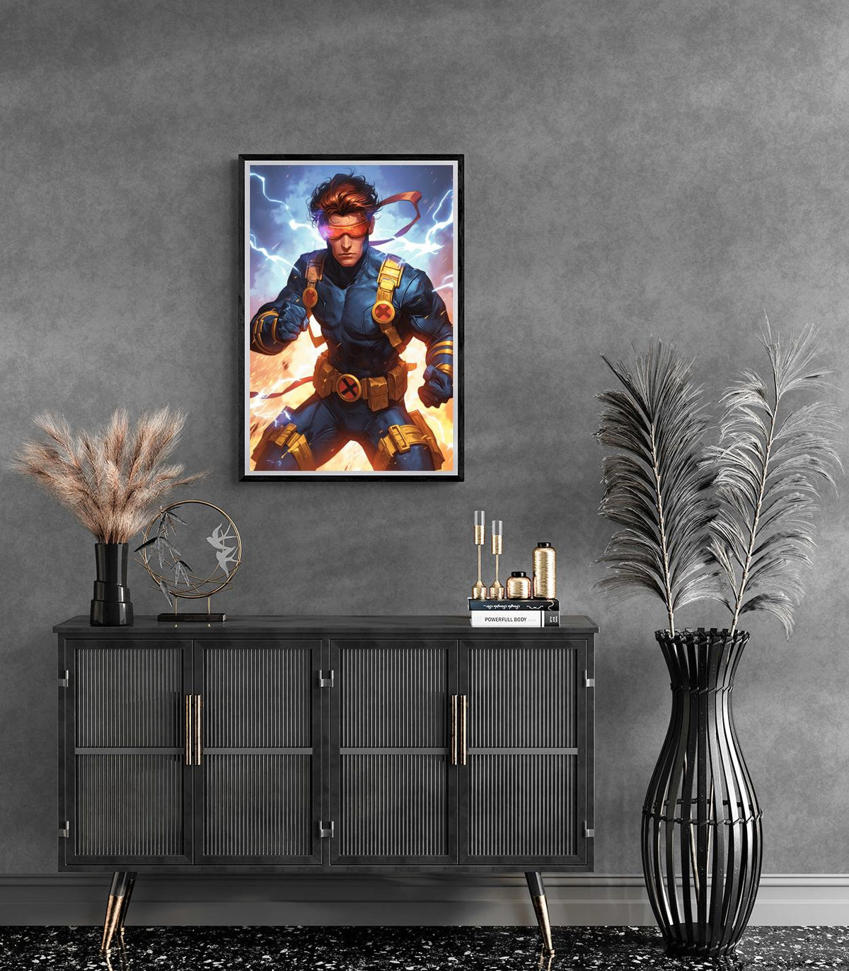 X-Men Cyclops dans un intérieur
