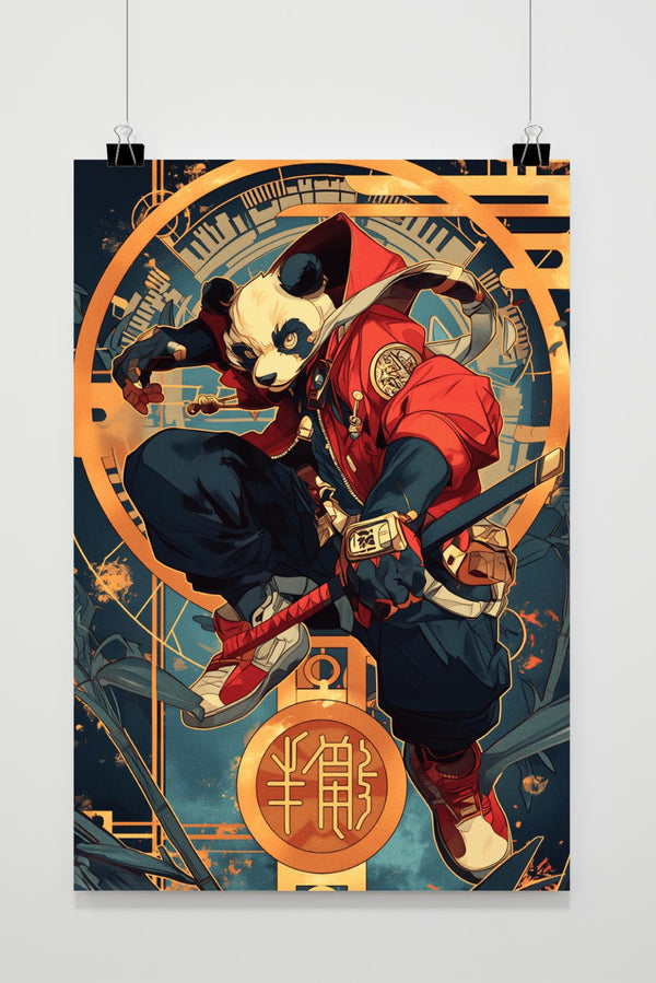 Strijder Panda poster