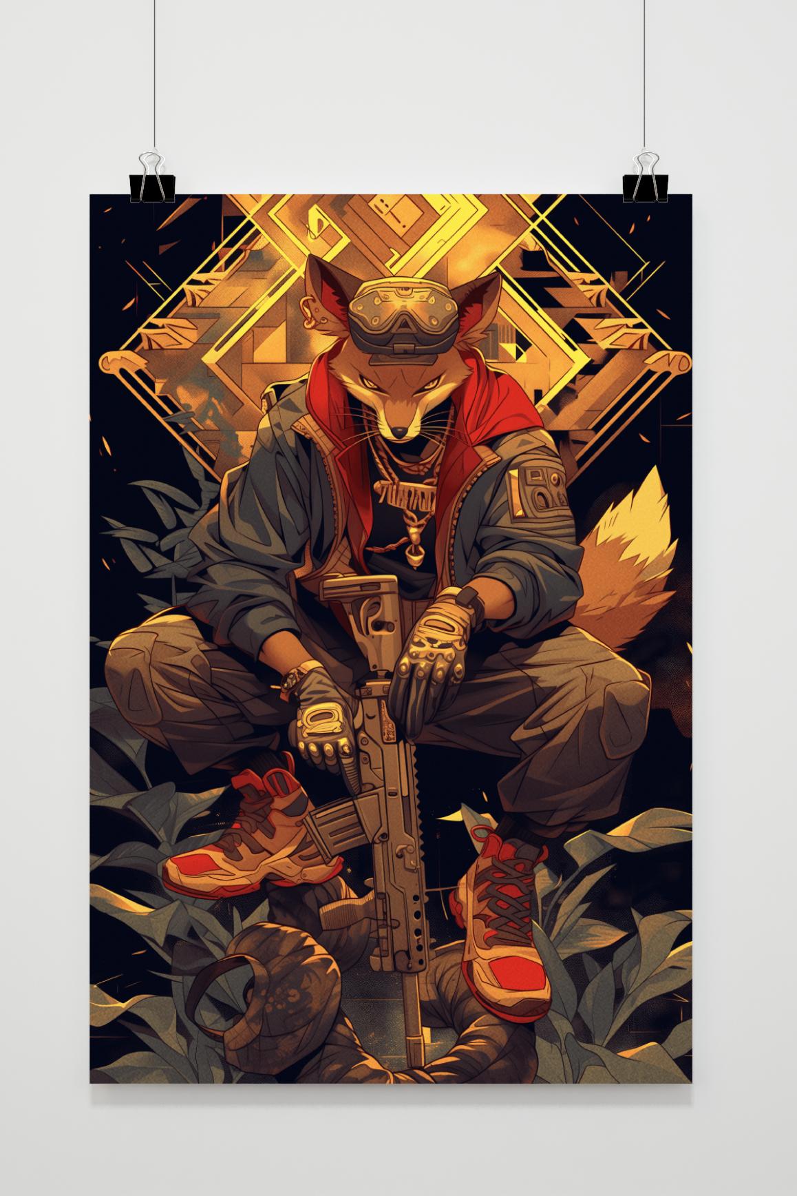 Affiche Renard au Fusil de 25 Artstreet