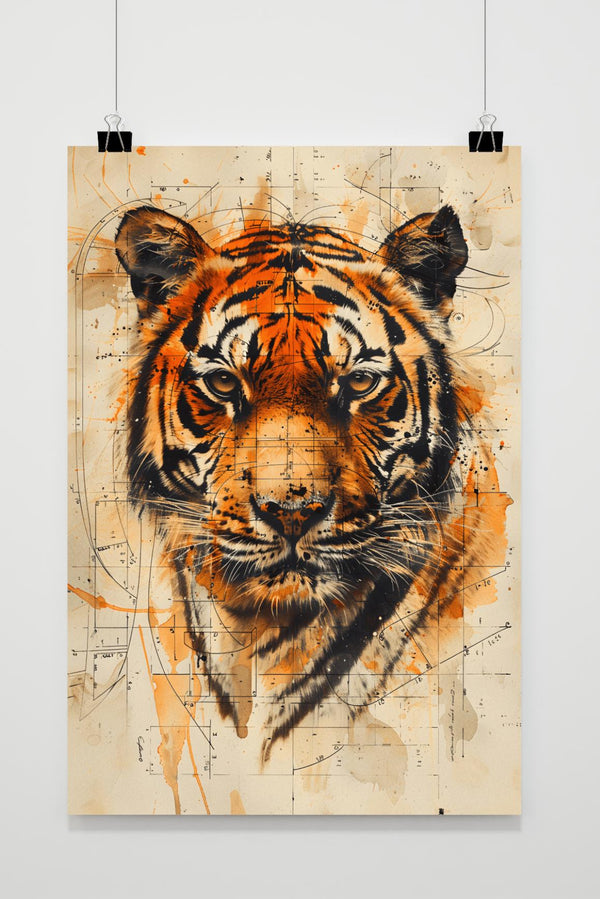 Affiche Tigre Aquarelle