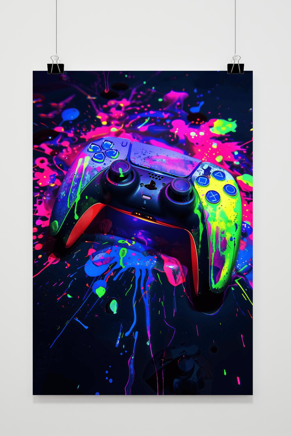 Affiche PS5 Neon de 25 Artstreet