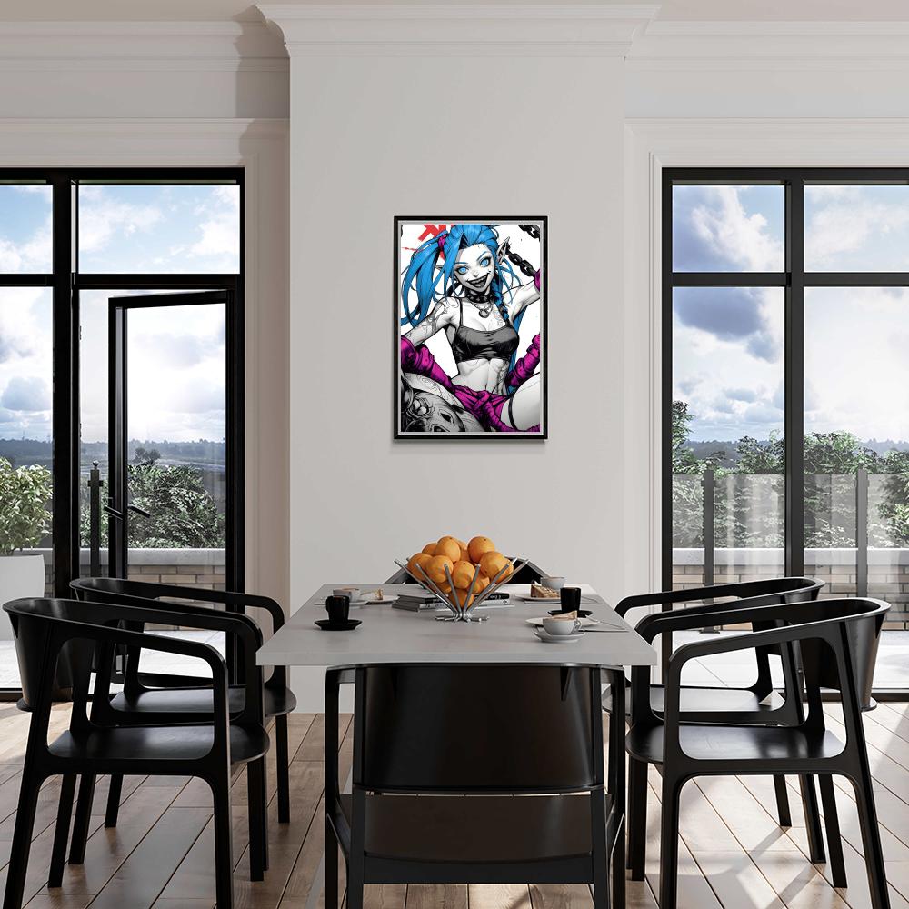 League of Legends Jinx dans un intérieur