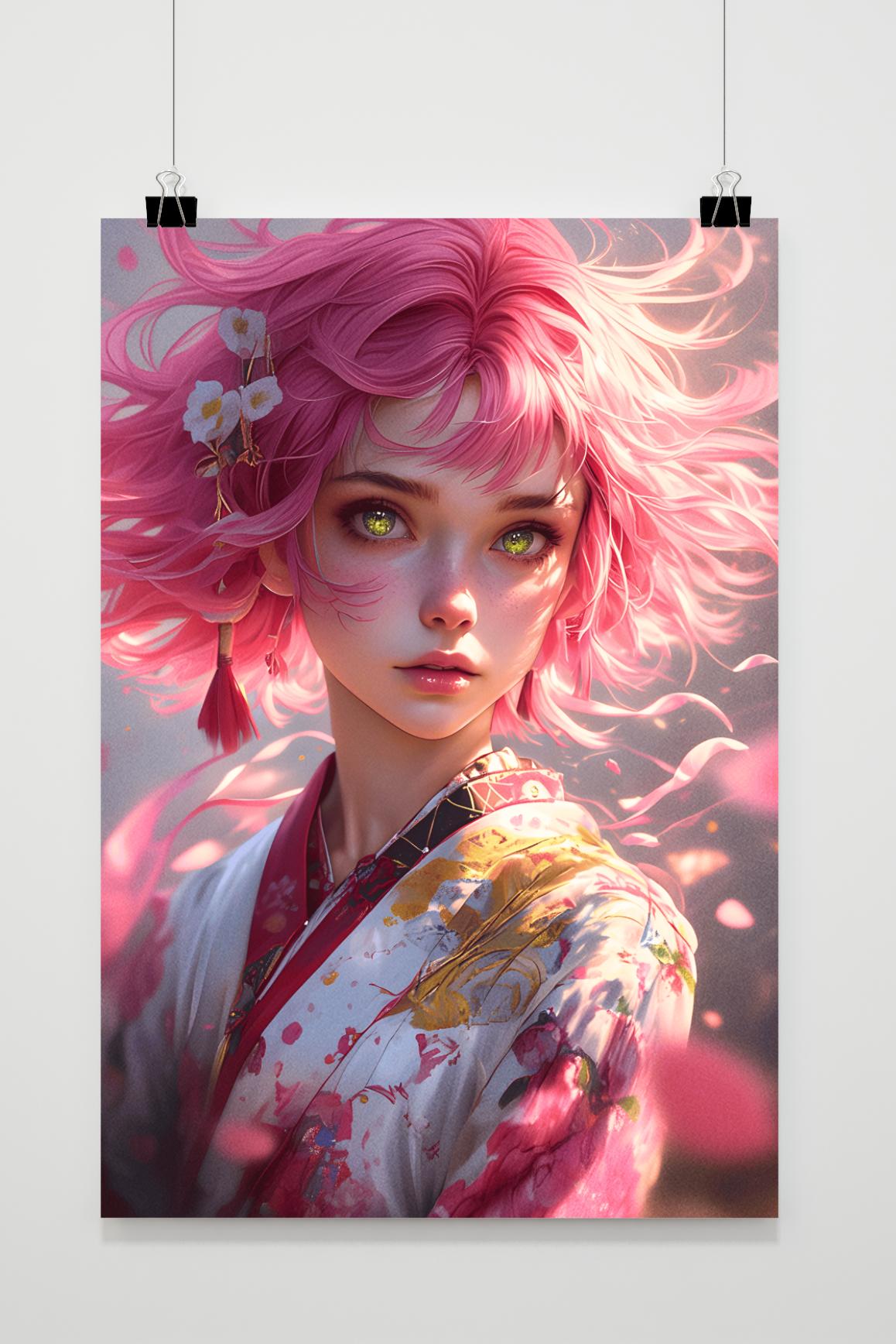 Affiche Geisha Rose de 25 Artstreet