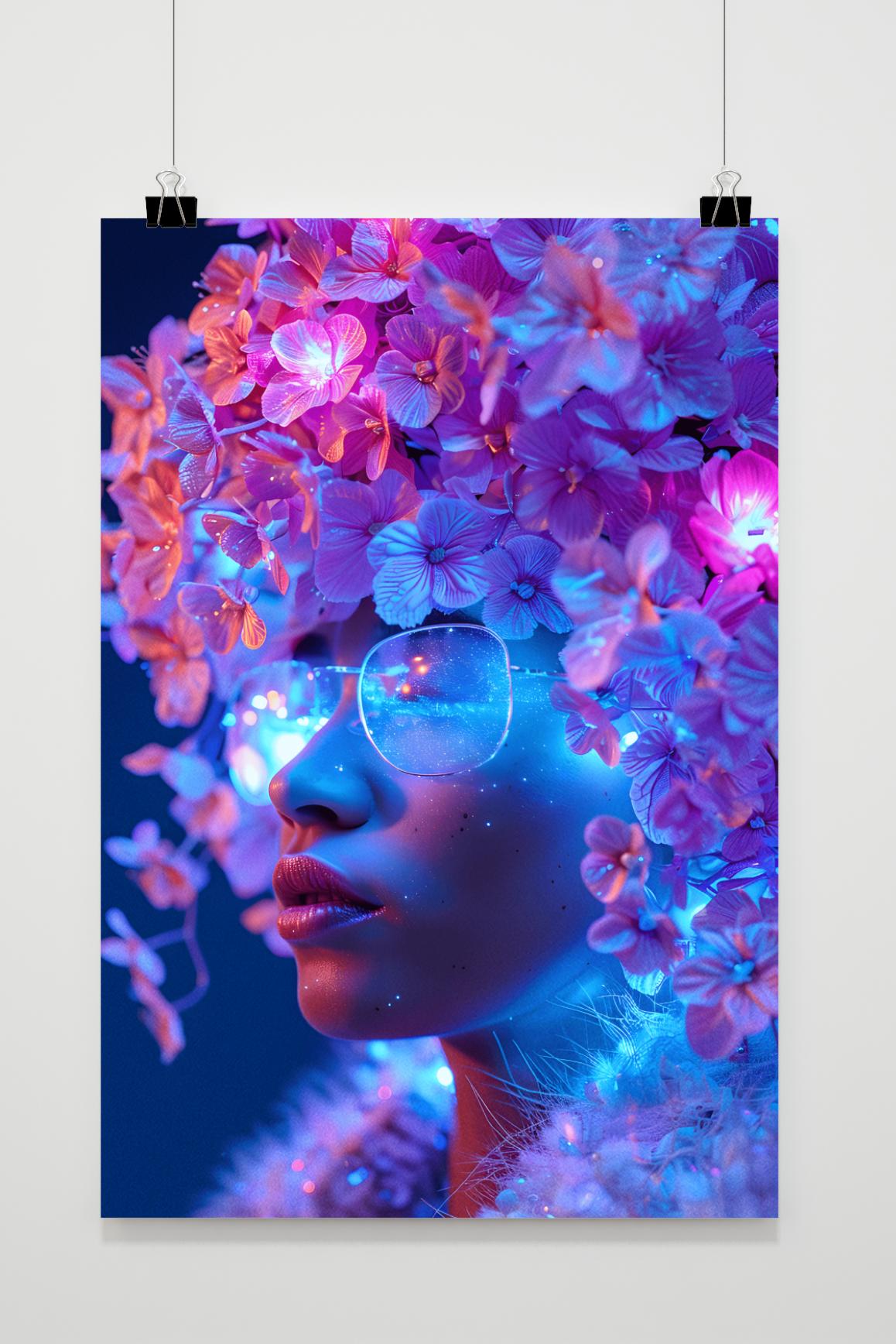 Affiche Fleurs Afro de 25 Artstreet