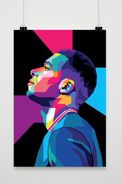 Kylian Mbappe Pop Art poster