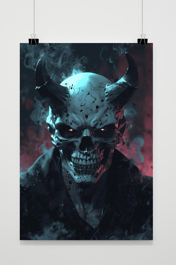Dämon-Schädel Poster