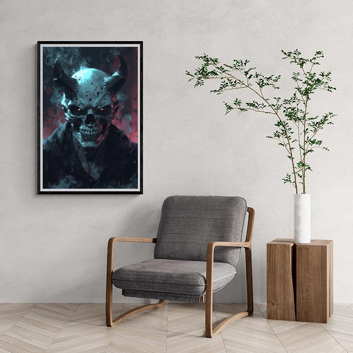 Crâne Démon dans un intérieur