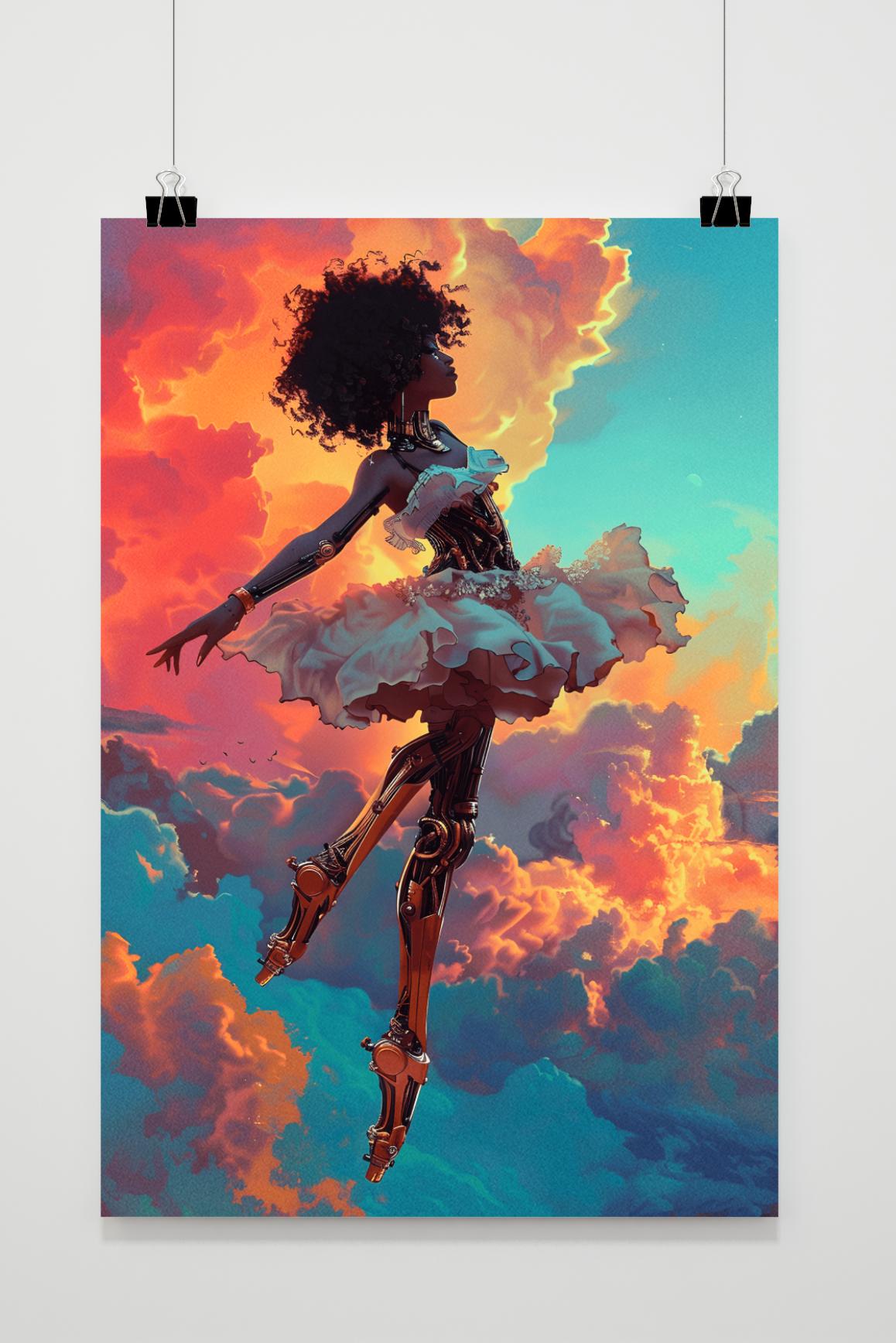 Affiche Ballerine Cyborg de 25 Artstreet