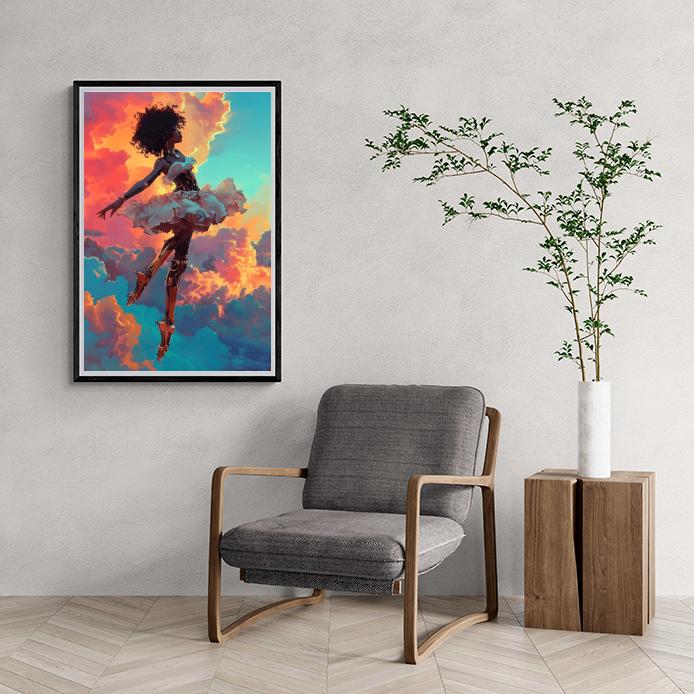 Ballerine Cyborg dans un intérieur