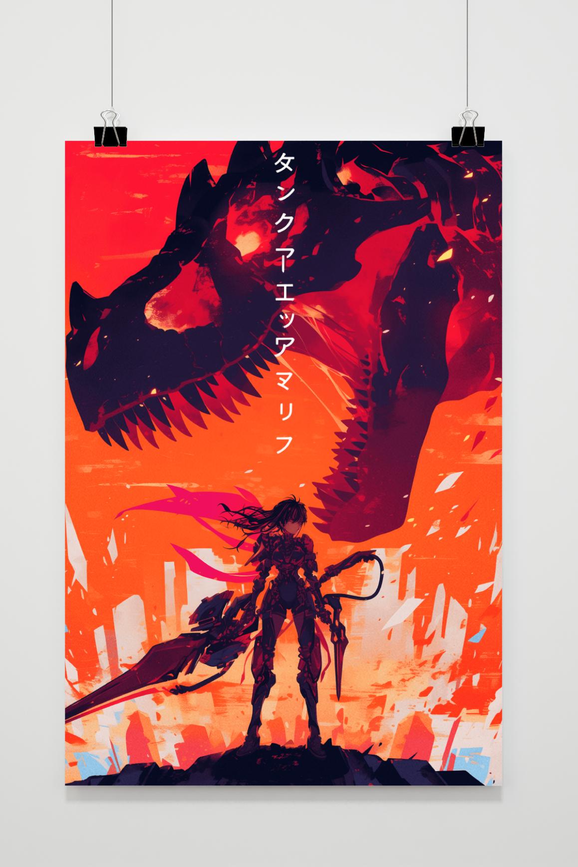 Póster Dinosaurio Biomecánico de 25 Artstreet