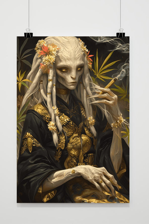 Póster Alien que Fuma
