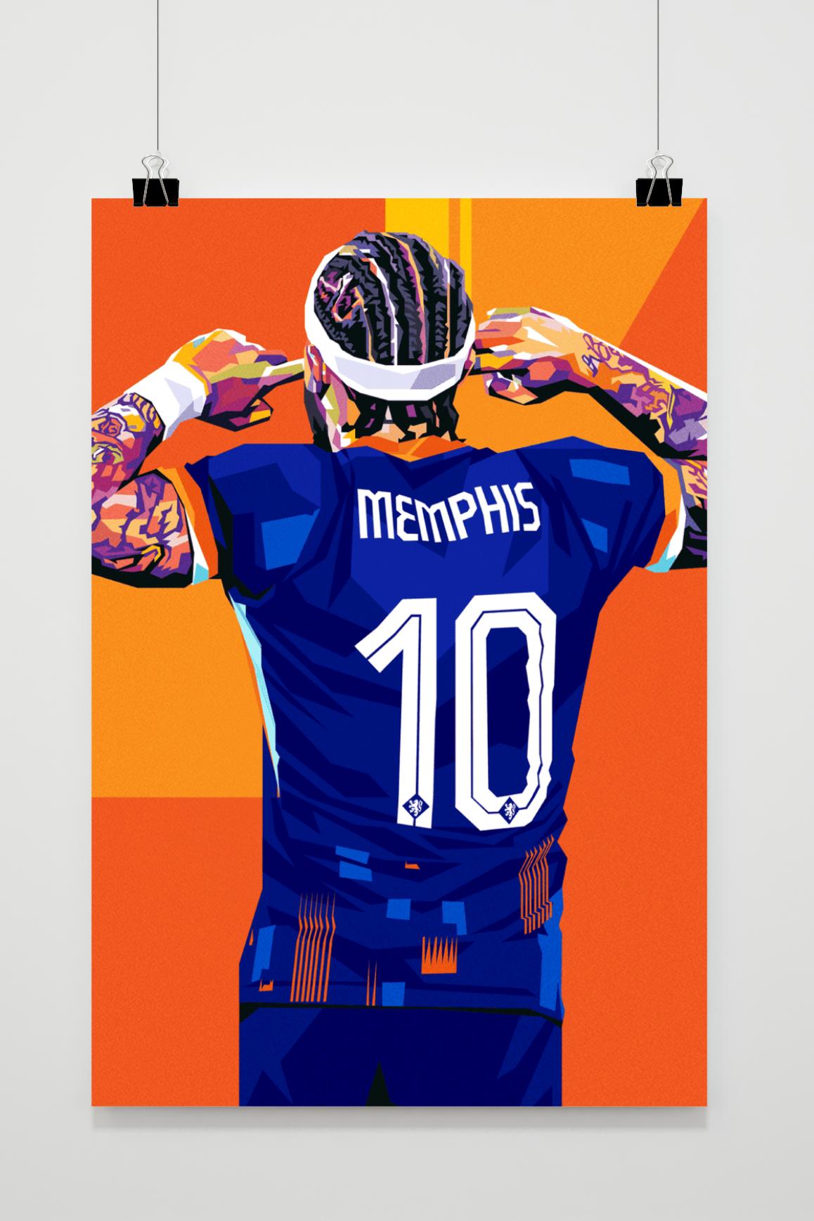 Affiche Memphis Depay Art de 25 Artstreet