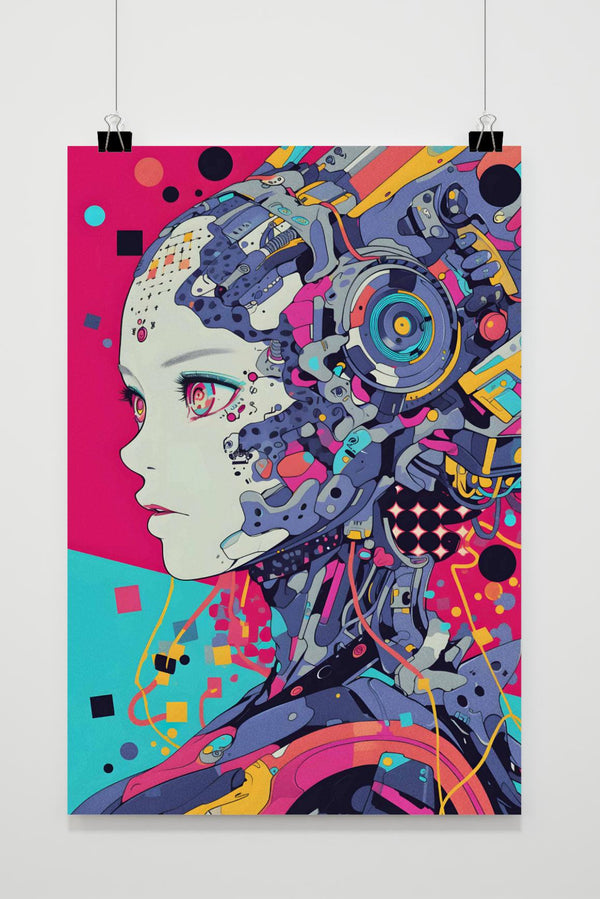 Kleurrijke Robot poster