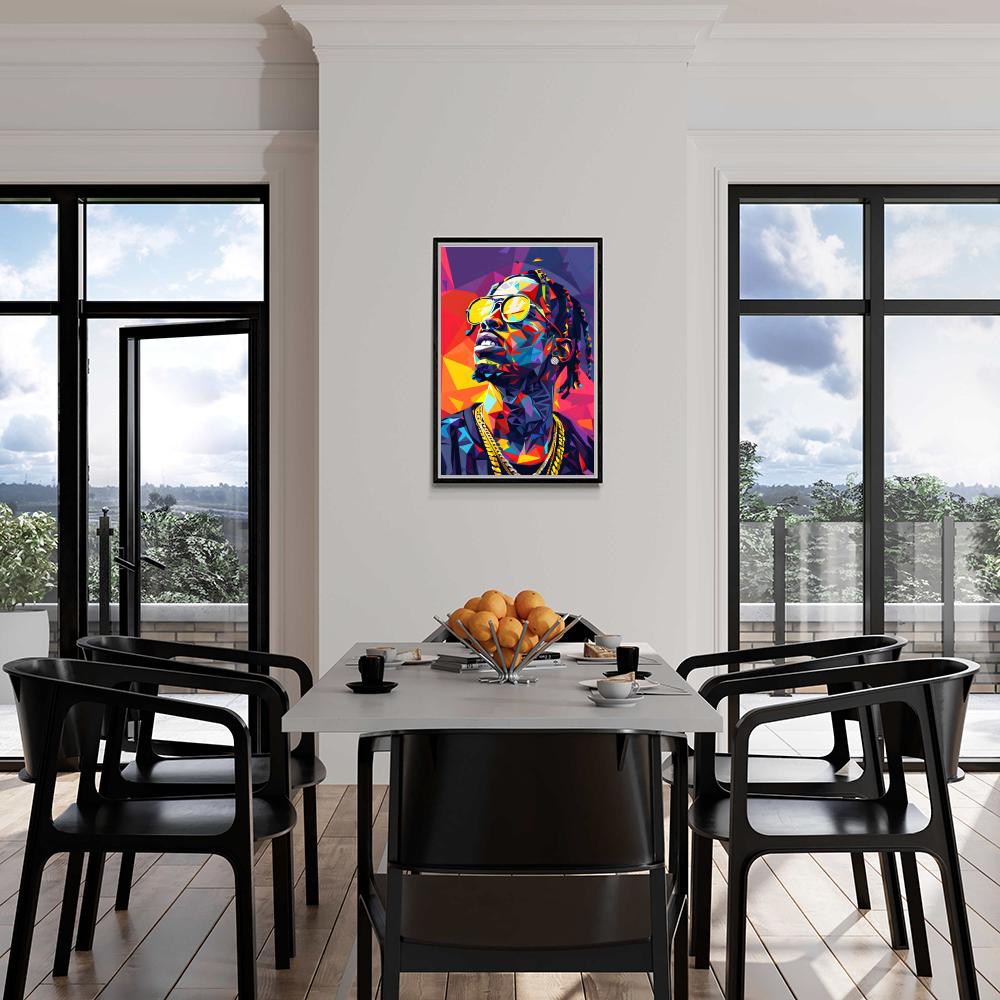 Travis Scott dans un intérieur