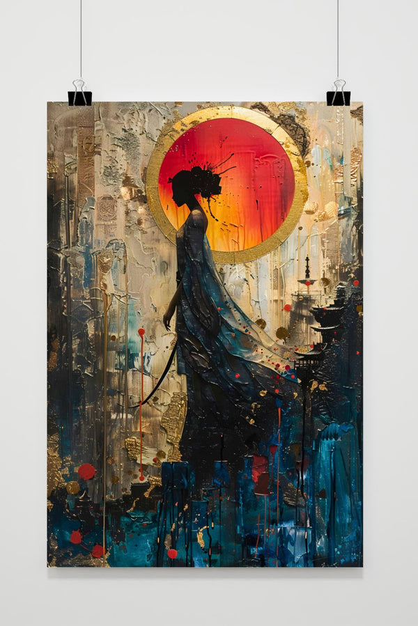 Póster Mujer Acuarela