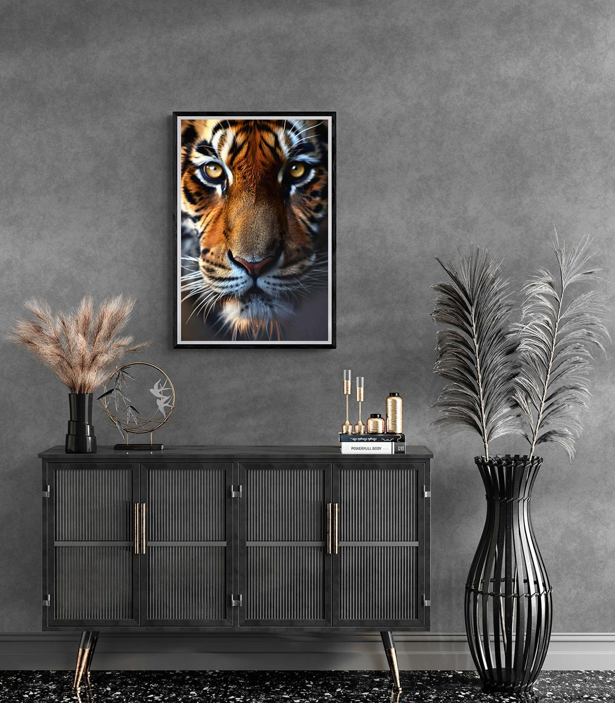 Tigre Gros Plan dans un intérieur