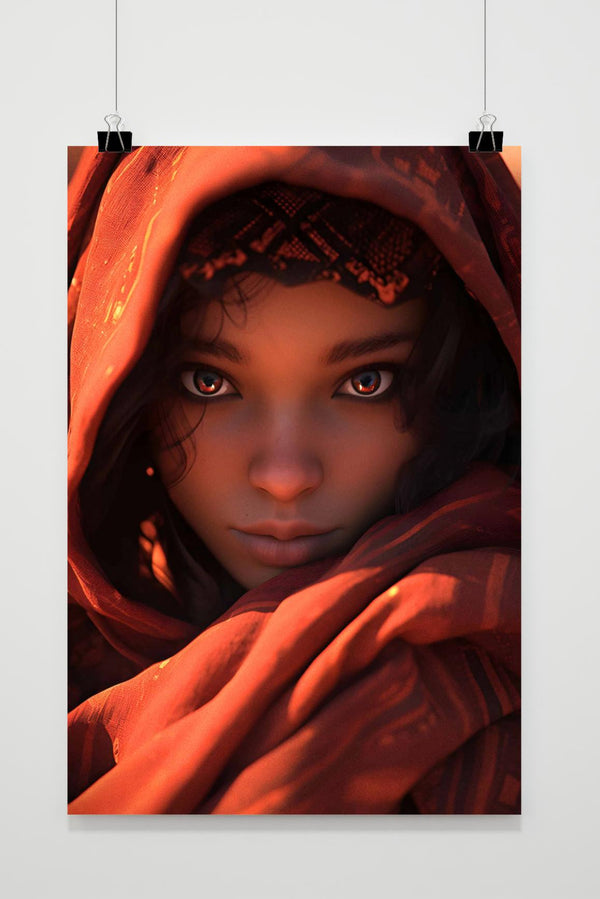 Póster Mujer con Pañuelo