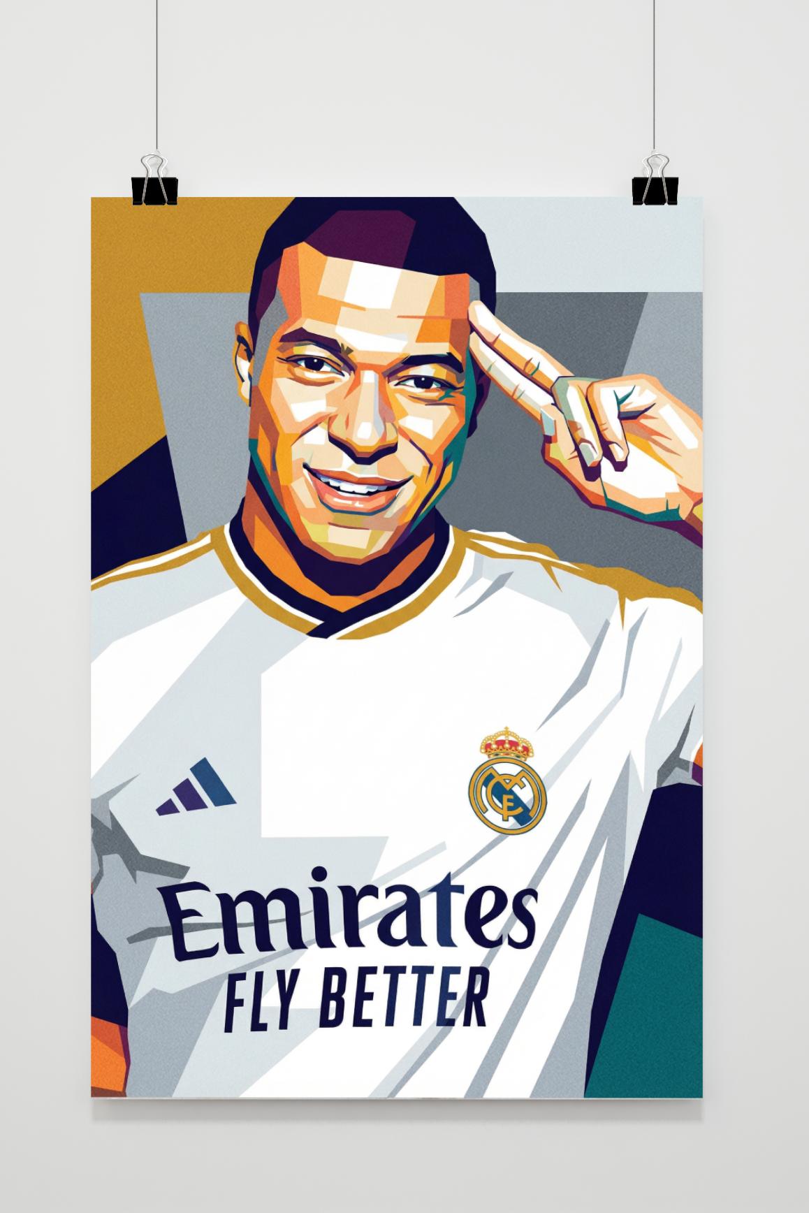Kylian Mbappé Hand Sign in interieur