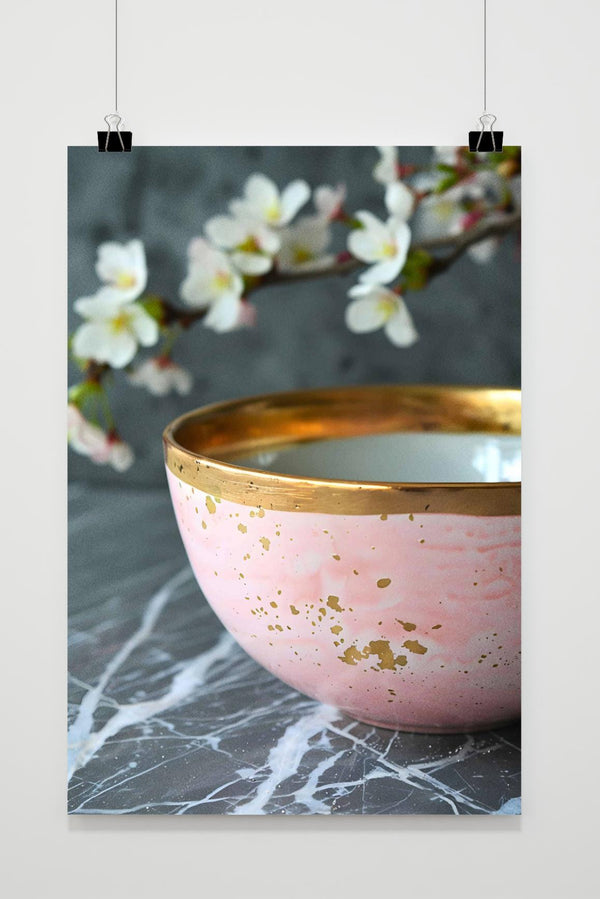 Póster Taza con Flores