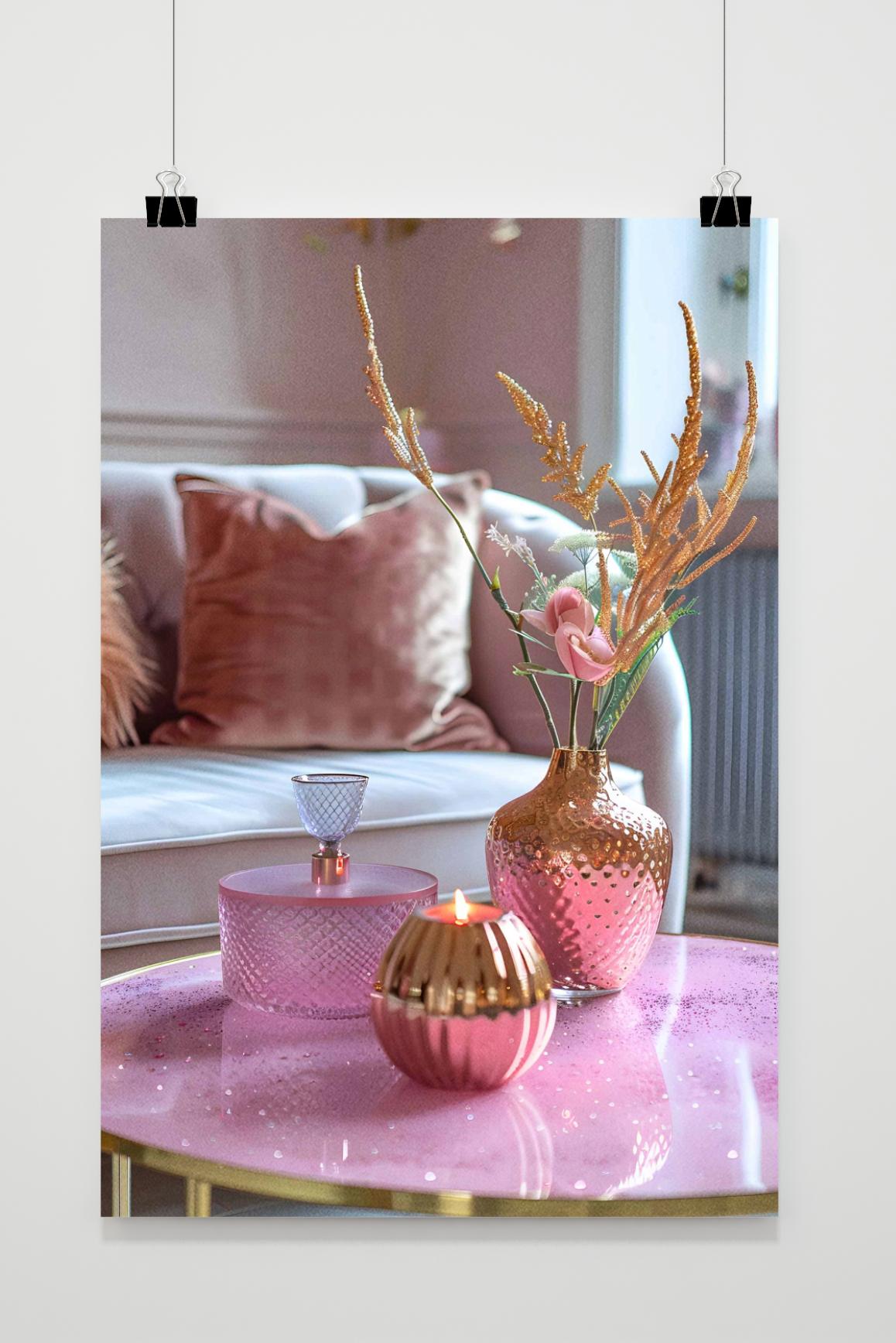 Affiche Salon Rose de 25 Artstreet