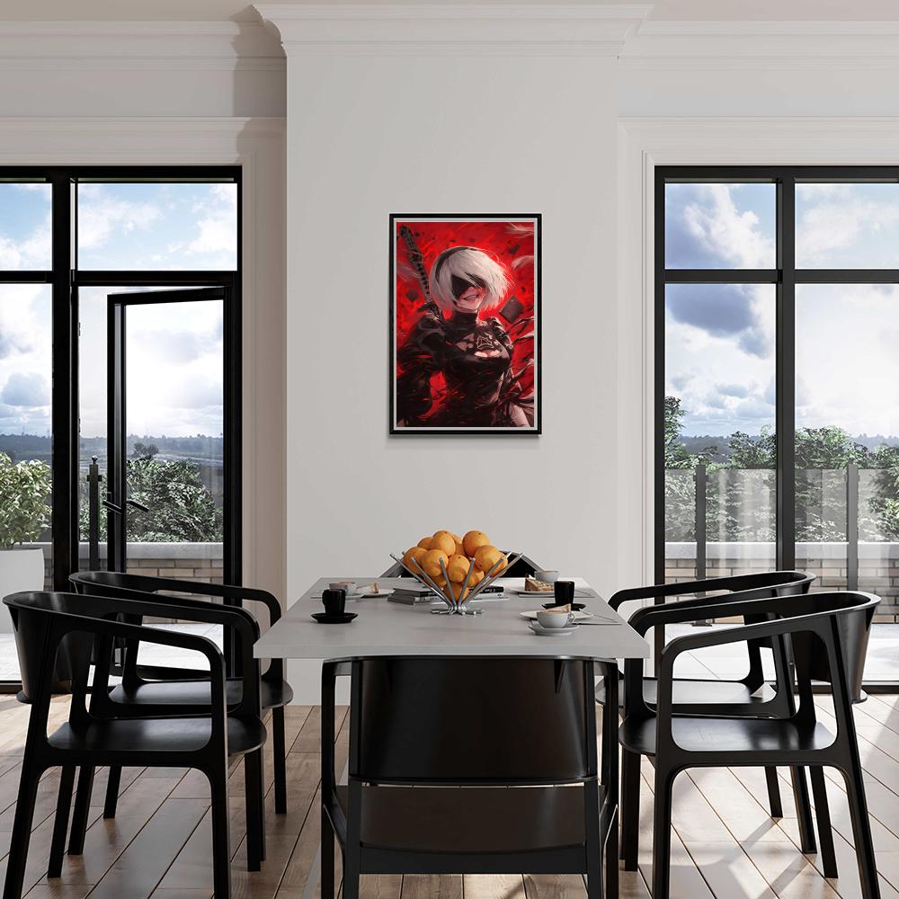 Nier 2B dans un intérieur