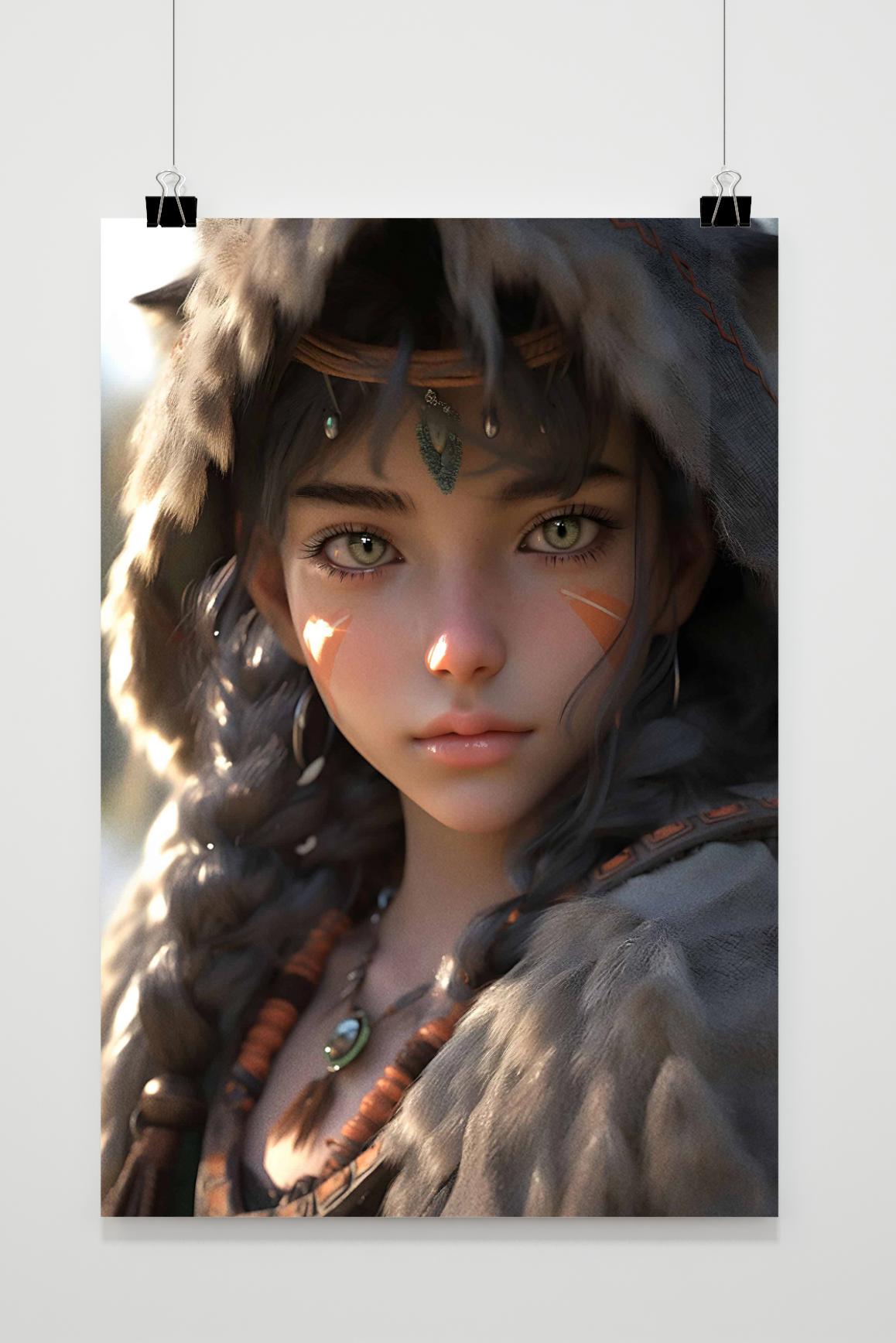 Affiche Fille Autochtone de 25 Artstreet