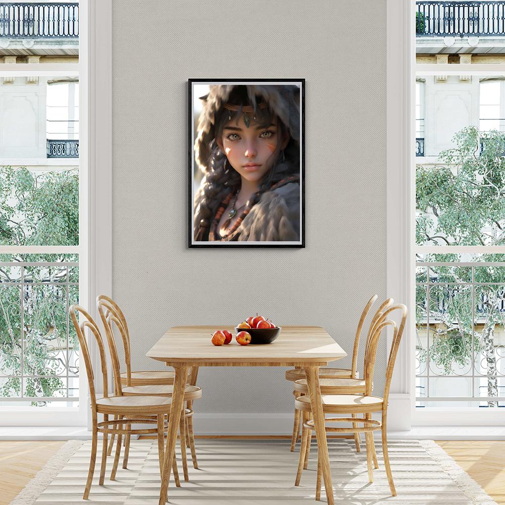 Fille Autochtone dans un intérieur