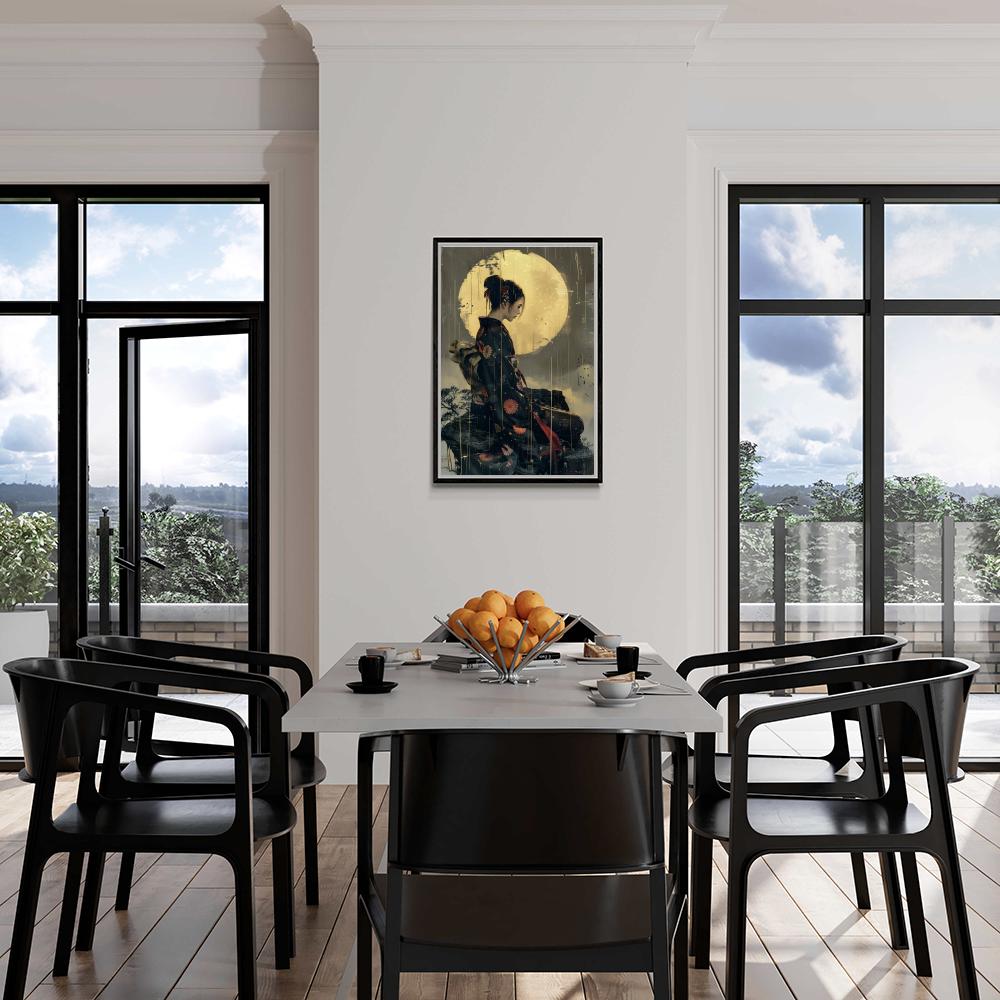 Eenzame Geisha dans un intérieur