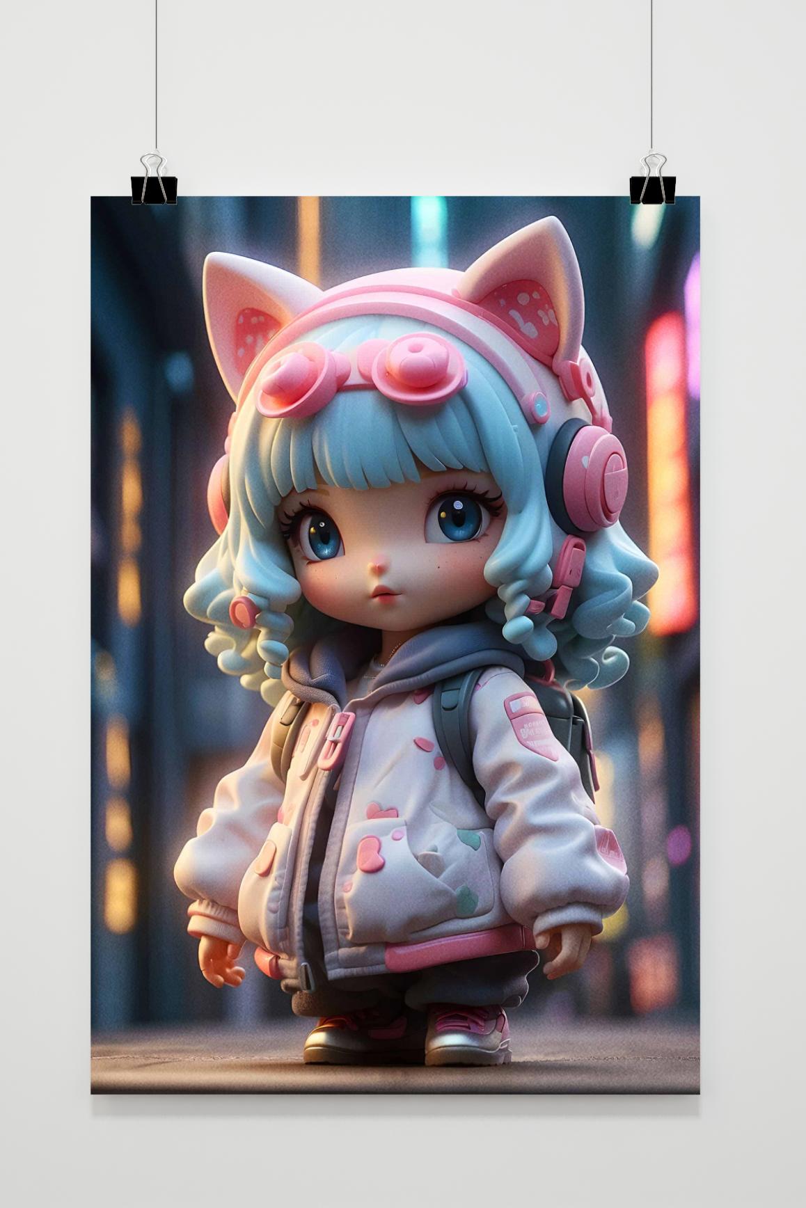 Affiche Schattig Meisje de 25 Artstreet