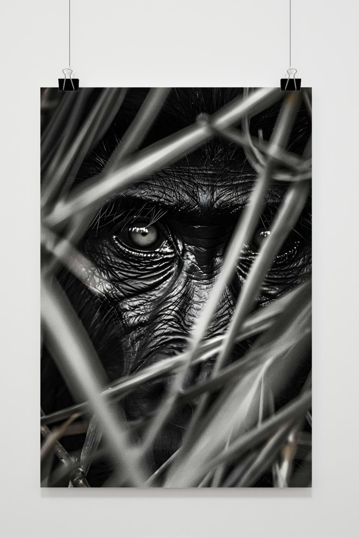 Affiche Gorilla Kijken de 25 Artstreet