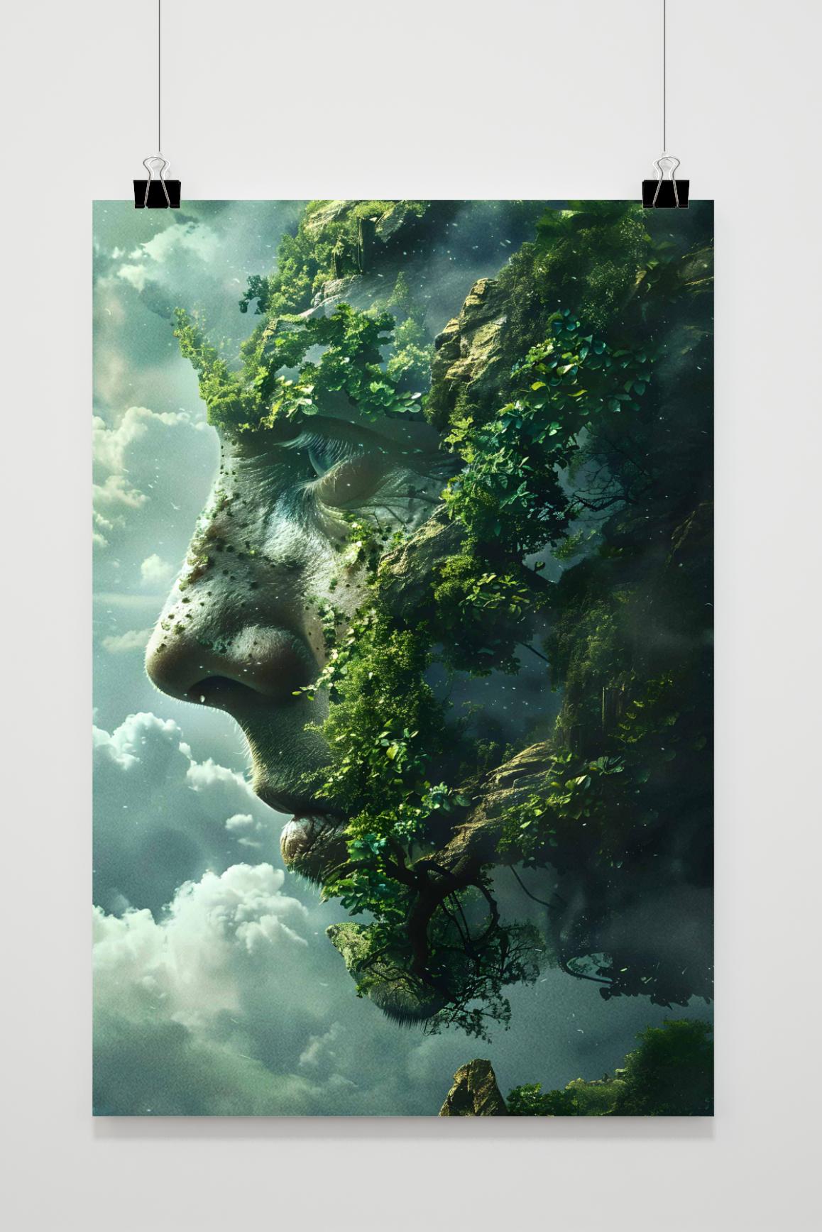 Affiche Bos Gezicht de 25 Artstreet