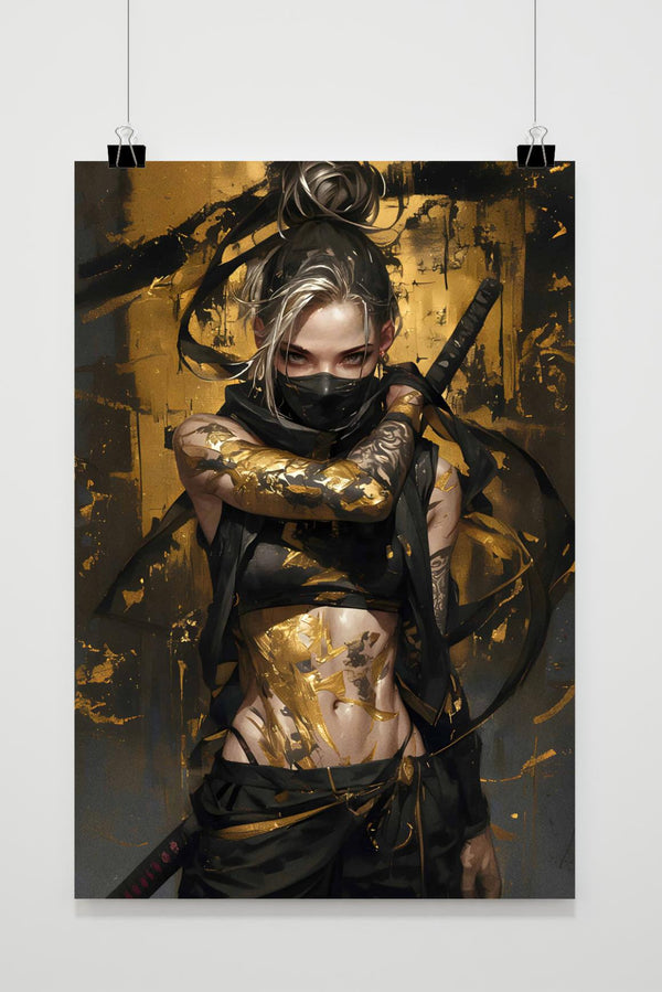 Weibliche Ninja Poster