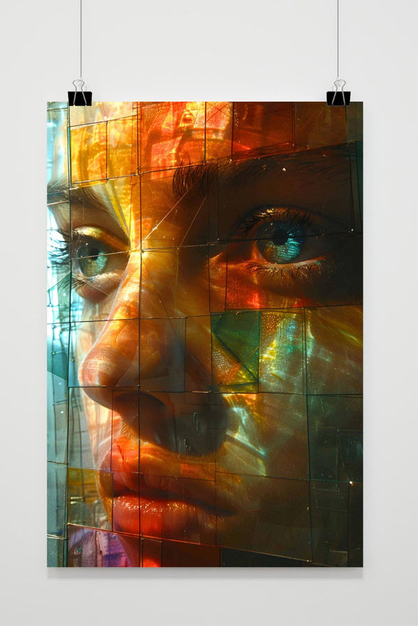 Gezicht Reflectie poster