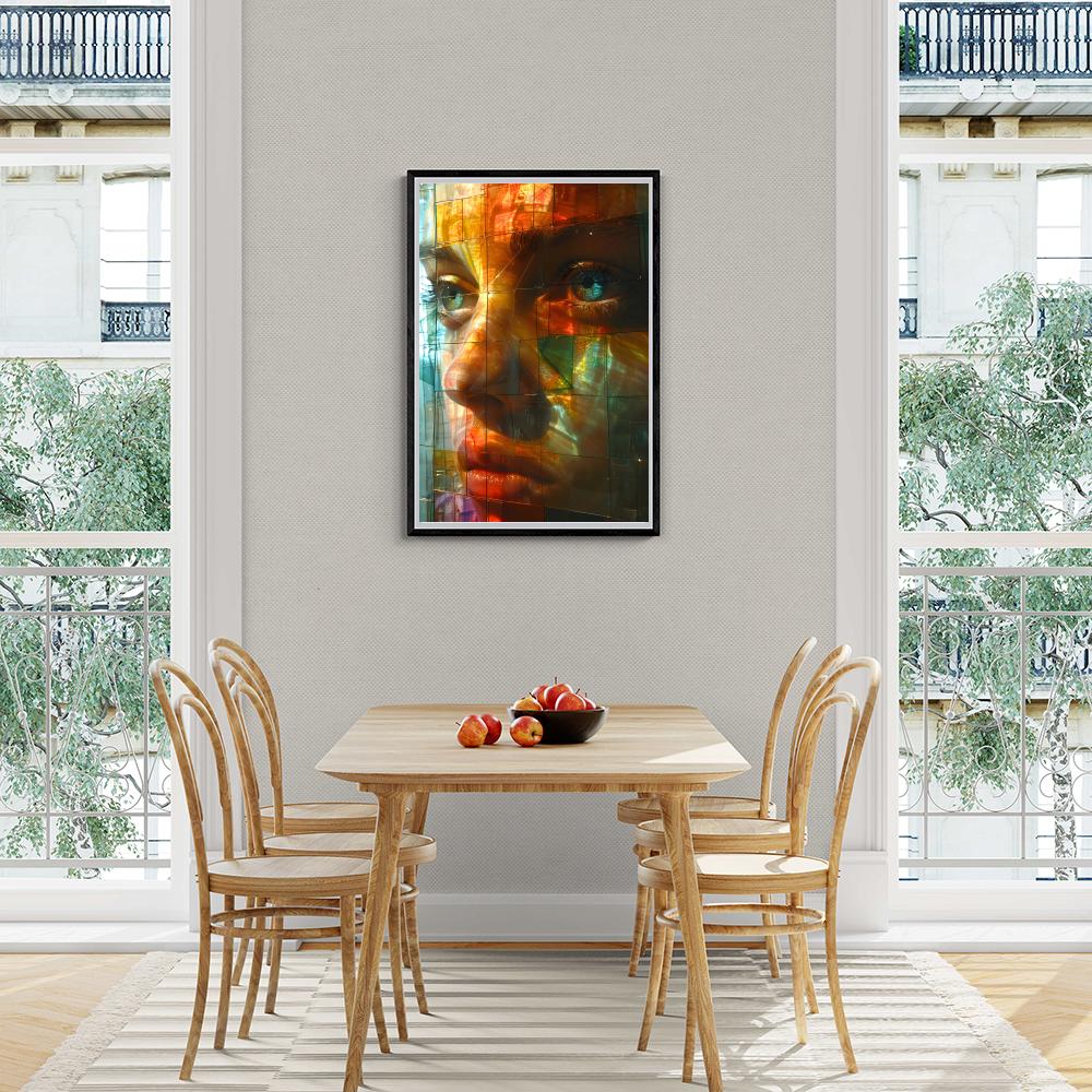 Gezicht Reflectie dans un intérieur