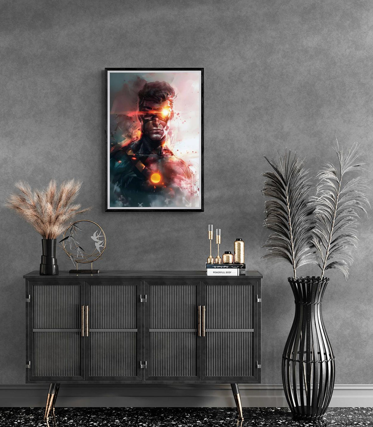 X-Men Cyclops dans un intérieur