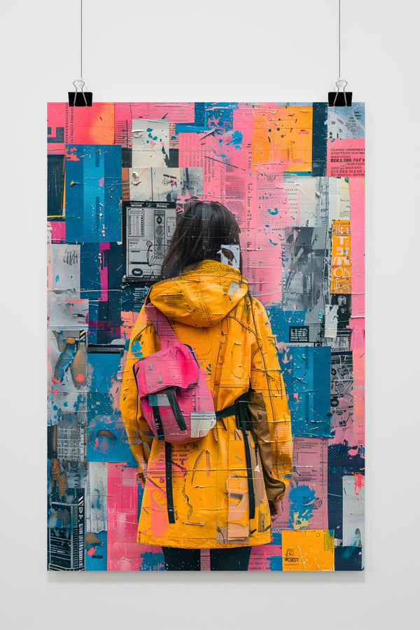 Meisje Kleuren Collage poster