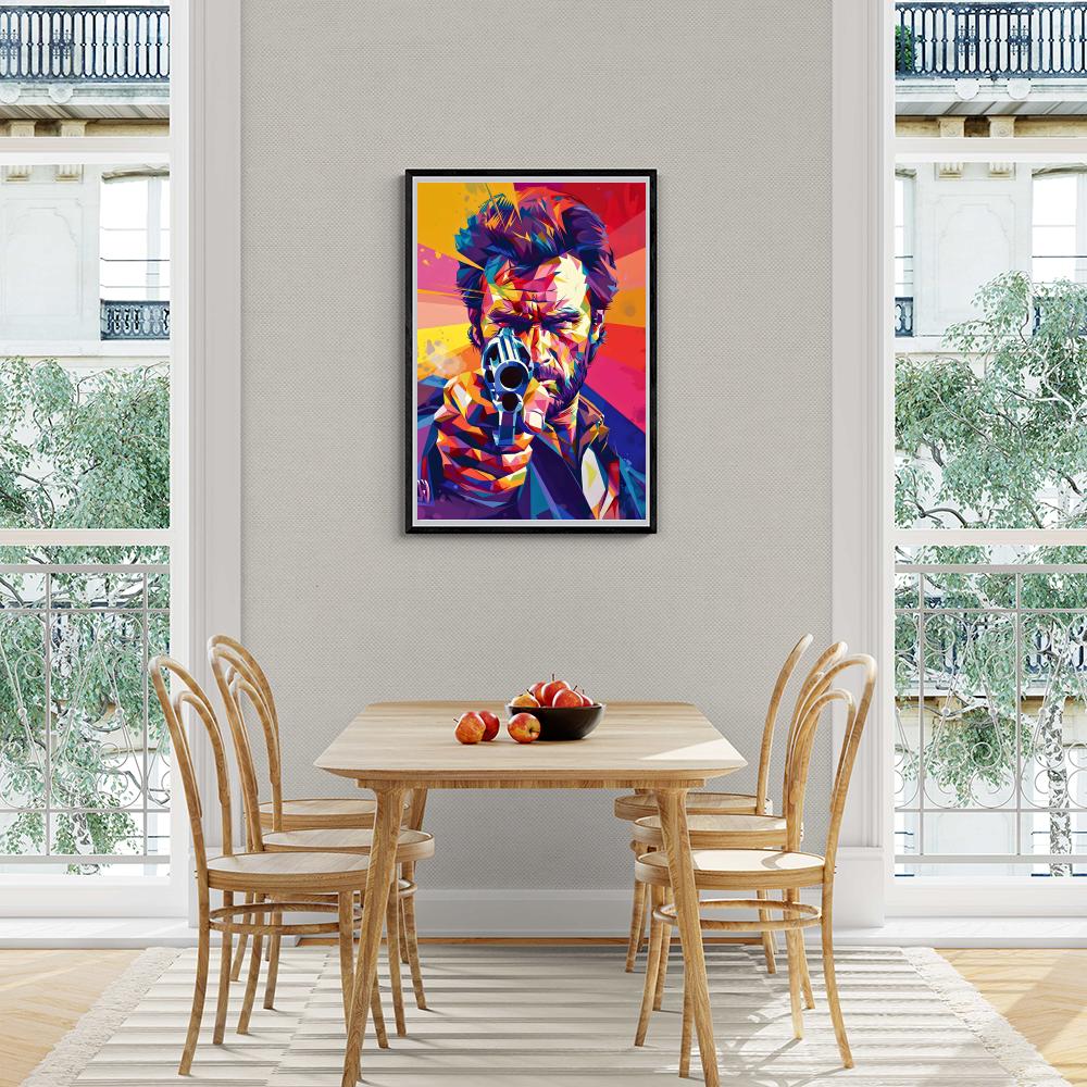 Clint Eastwood dans un intérieur