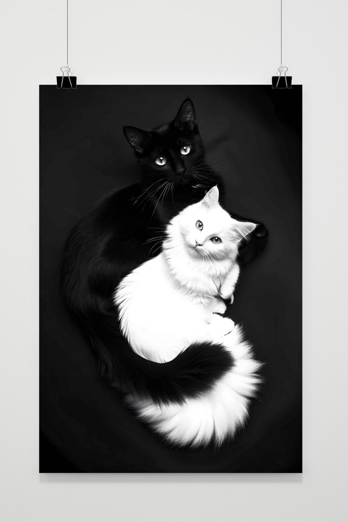 Affiche Chats Câlins de 25 Artstreet