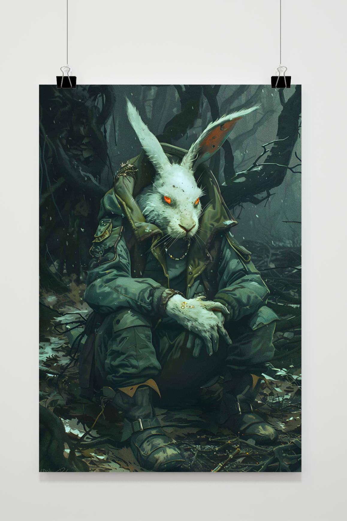 Affiche Lapin Punk de 25 Artstreet