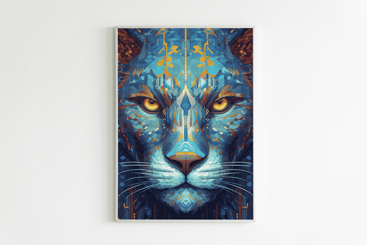 Digitale Panter Poster dans un intérieur