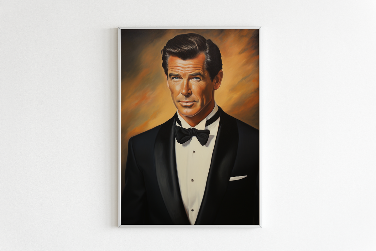 Pierce Brosnan en un interior