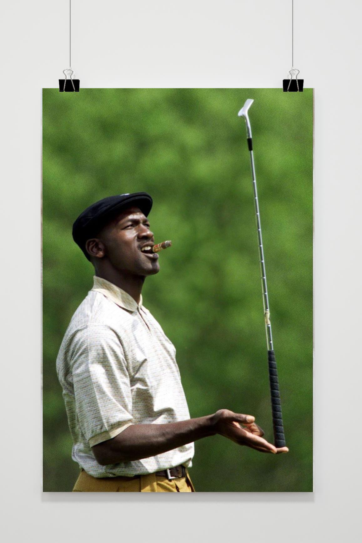 Michael Jordan Golf Cigar Balance Poster von 25 Artstreet