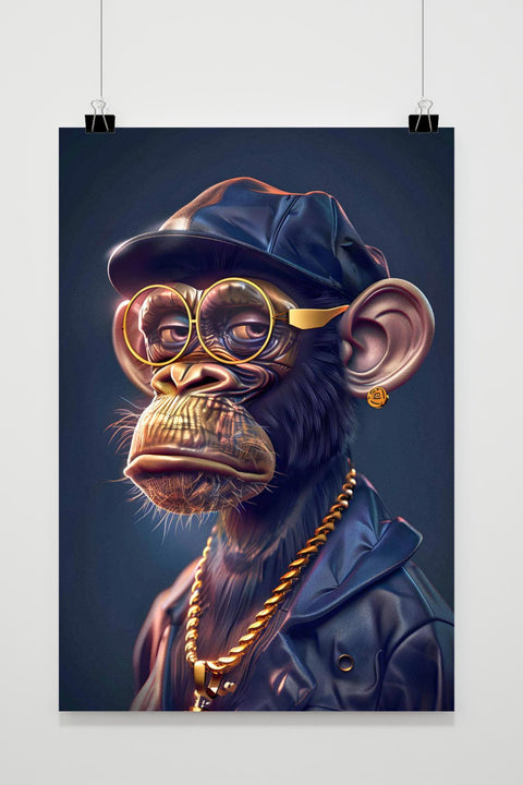Hiphop Affe Poster