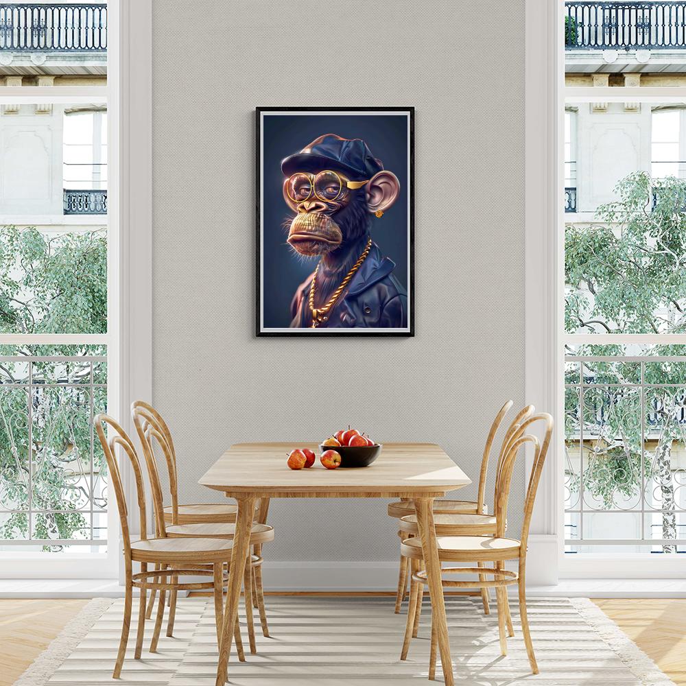Singe Hip-Hop dans un intérieur