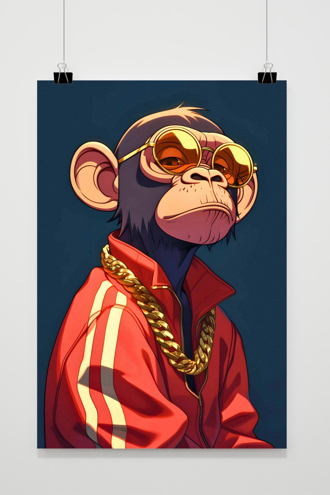 Affiche Singe Punk de 25 Artstreet