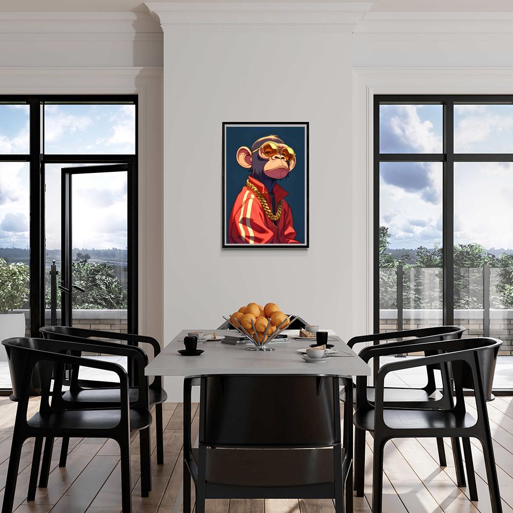 Singe Punk dans un intérieur