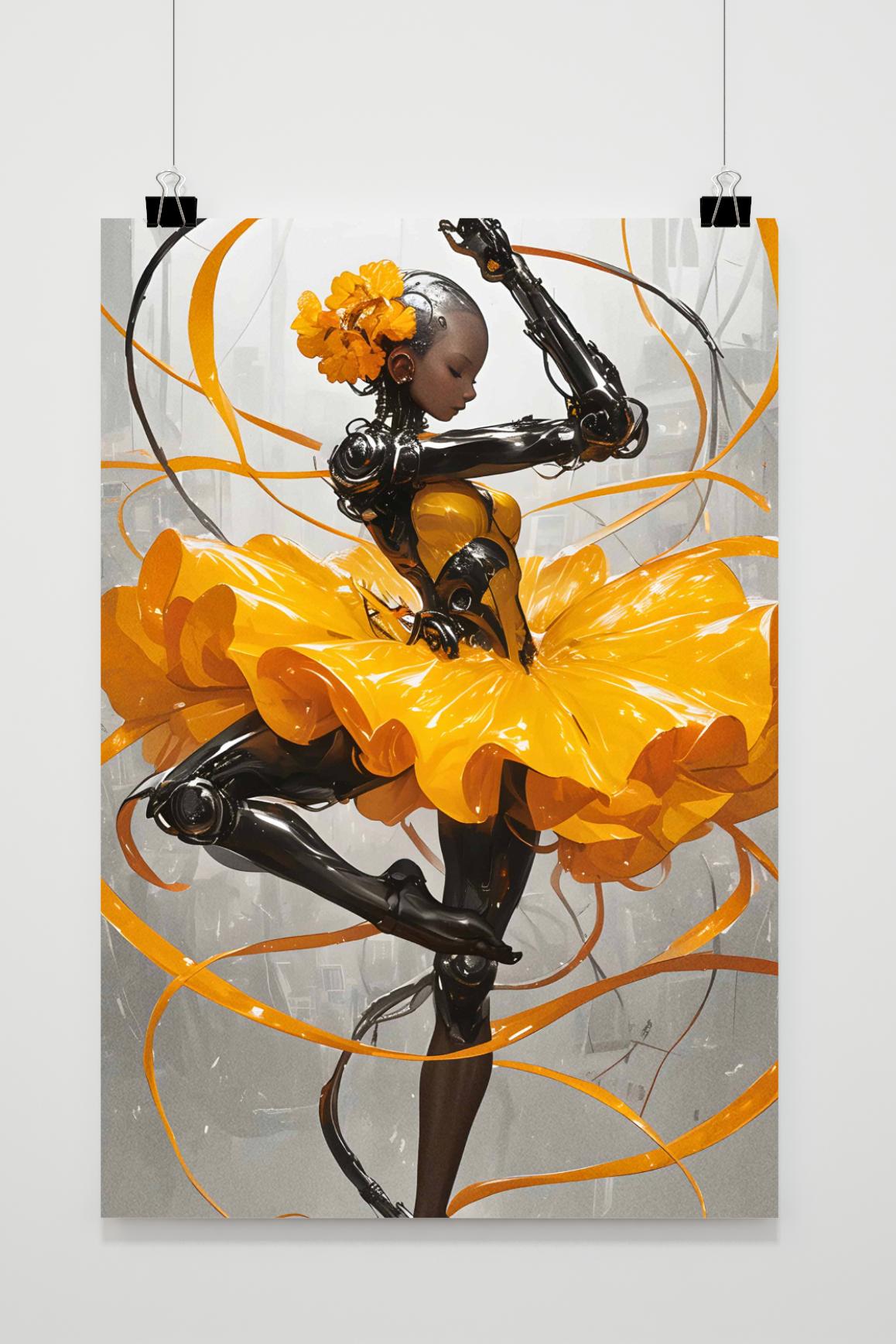 Affiche Ballerine Biomech de 25 Artstreet